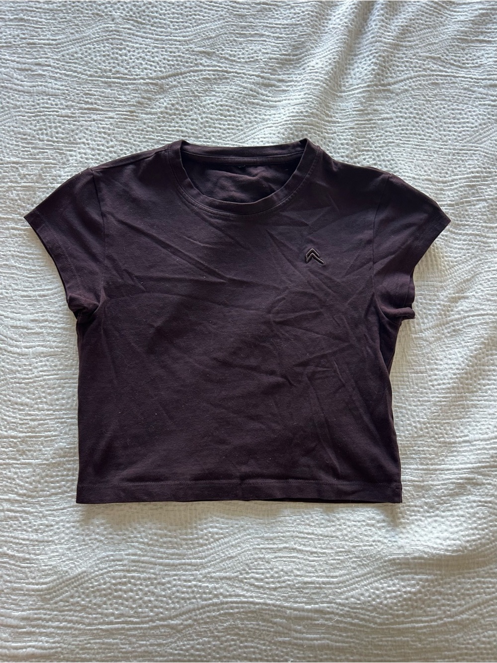 Oner Active Plum Brown Unified Wrap Flared Pants & Baby Tee Set - Picture 6 of 8